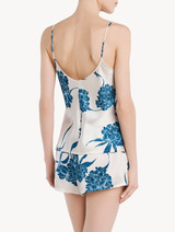Silk short pyjamas with dusty blue florals_1