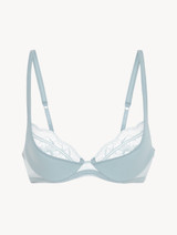 Balconette bra in light blue stretch tulle_0