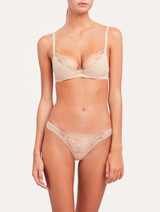 Balconette bra in beige soft stretch tulle_1