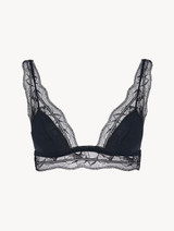 Non-wired bralette in black stretch tulle_0
