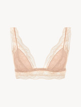 Bralette in beige stretch tulle_0