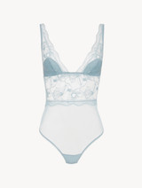 Bodysuit in light blue stretch tulle_0