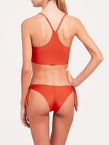 Brazilian bikini briefs in orange with metallic embroidery_2