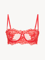 Red underwired bra with macramé_0
