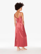 Silk long nightdress in Rose Noisette_2