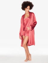 Silk short robe in Rose Noisette_3