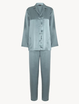 Frosty Green silk pajama set_0