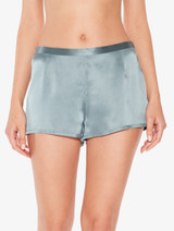 Frosty Green silk pajama shorts_1