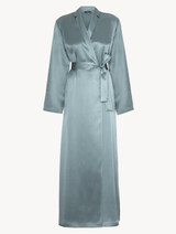 Silk long robe in Frosty Green_0