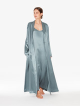 Silk long robe in Frosty Green_3