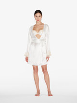 White silk short robe with frastaglio_3