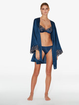 Maison Lingerie and Robe 3 Piece Blue Gift Set_0