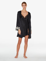 Petit Macrame and Maison Nightwear 2 Piece Black Gift Set_0