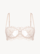 Underwired long line bra in rose beige_0
