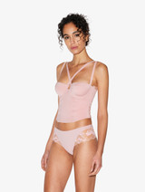 Padded corset in pink modal jersey_1