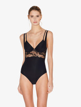 Bodysuit in black with French Leavers lace_1