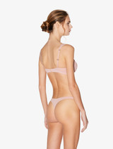 Thong in pink  with French Leavers lace_2