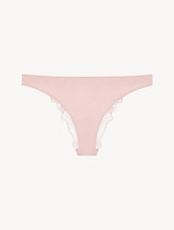 Brazilian brief in pink with French Leavers lace_0