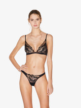 Triangle bra in black with French Leavers lace_1