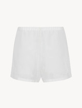 Shorts in off-white cotton voile_0