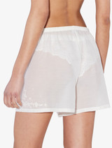 Shorts in off-white cotton voile_2