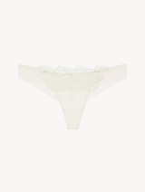 Off-white thong with macramé_0