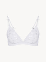 Triangle bra in off-white cotton_0