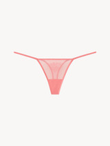 Thong in hibiscus  embroidered tulle_0
