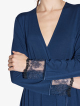 Robe in dark denim blue rayon_3