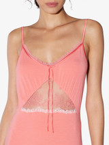 Long nightgown in hibiscus rayon_3