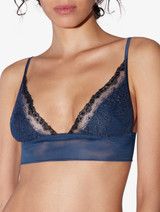 Bralette in dark denim blue embroidered tulle_3