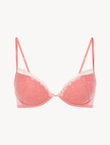 Push-up bra in hibiscus embroidered tulle_0