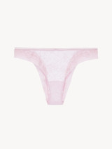 Brazilian Brief in pale pink Lycra with Leavers lace_0