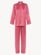 Silk pajama set in wild orchid_0