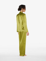Olive silk pajama set_2