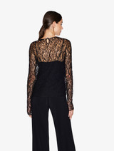 Long-Sleeved lace T-shirt in Onyx_2