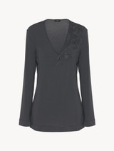 Long-sleeved top in charcoal grey modal_0