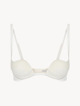 Off-white Leavers lace non-wired push-up bra_0