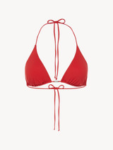 Triangle Bikini Top in Red_0