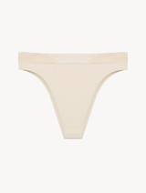 High-Waisted Brazilian Bikini Brief in Champagne with beading_0