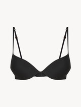 Black underwired padded push-up bra_0