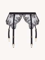 Black lace suspender belt_0