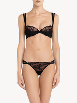 Black lace and tulle thong_1