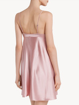 Babydoll in pink silk satin_2