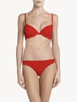 Brazilian briefs in red silk-georgette with macramè trim_1