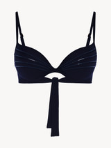 Navy blue push-up bikini top_0