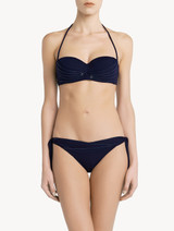 Navy blue bandeau bikini top_1
