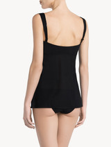 Black stretch tulle tank top with sequin_2