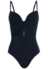 Padded underwired swimsuit in midnight blue_0
