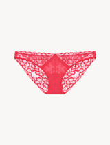 Low-rise briefs in fuchsia Leavers lace_0